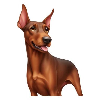 Red Doberman pinscher  sticker