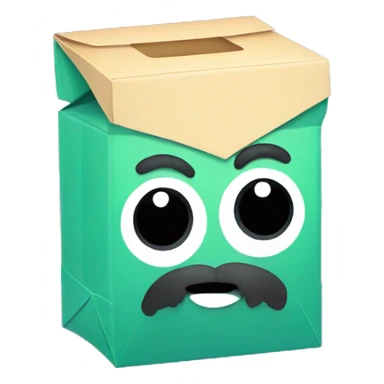 juicebox with eyes and a beard sticker