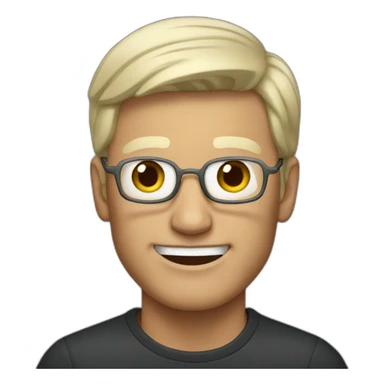 Tim Cook with blond hair sticker