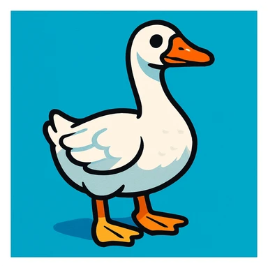 a goose standing sticker