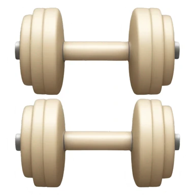 beige dumbbells sticker