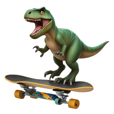 Trex riding a skateboard sticker