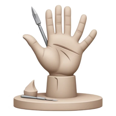 Sculpting icon, clay being shaped with sculpting tools, unfinished sculpture on a textured surface, minimalistic style, clean lines, transparent background. sticker