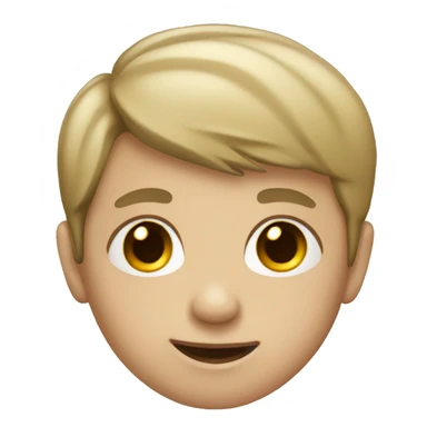 A boy with beige skin , short hair , big nose and lips  sticker
