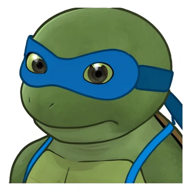 ninja turtle wearing blue eye mask sticker