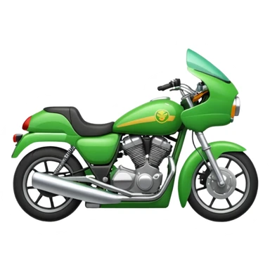 fait moi un emojie en moto vert sticker