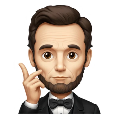 Abraham Lincoln blowing a kiss  sticker