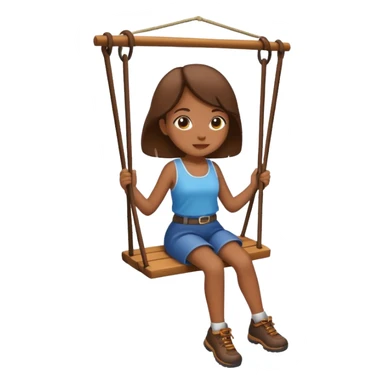 swing hike brown girl  sticker
