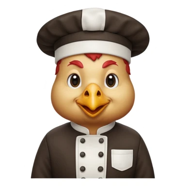 Ahora como una gallina con ropa de chef sticker