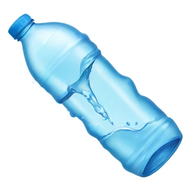 Bottle of water open with splashes  sticker
