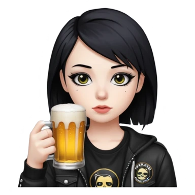 Bebendo cerveja emo sticker