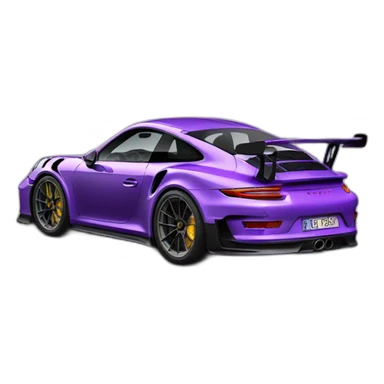 porsche 911 gt3 rs violette sticker