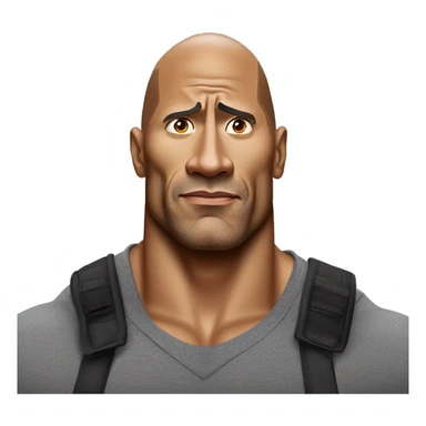 the rock johnson looking sus sticker