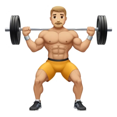 buff man weighted lunges sticker