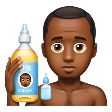 P Diddy with baby oil sticker