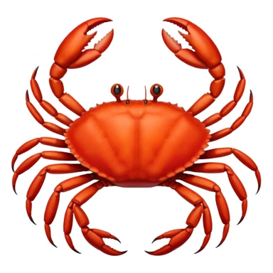 A crab with eight legs and two pincers sticker