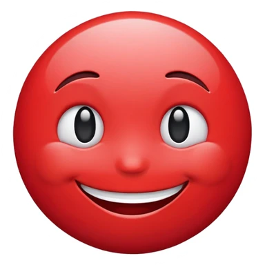 red smiling face emoji sticker