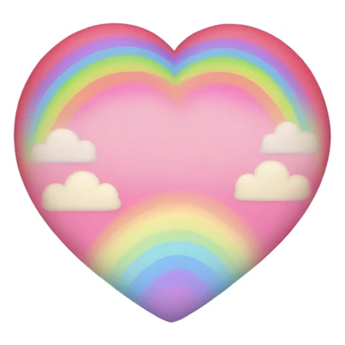 coeur couleur arc en ciel sticker