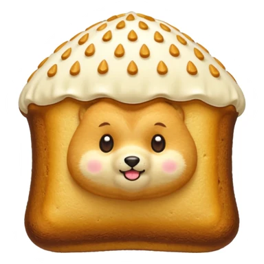 Generami l’emoji di un pandoro con lo zucchero a velo sopra. La forma del pandoro è quella standard  sticker