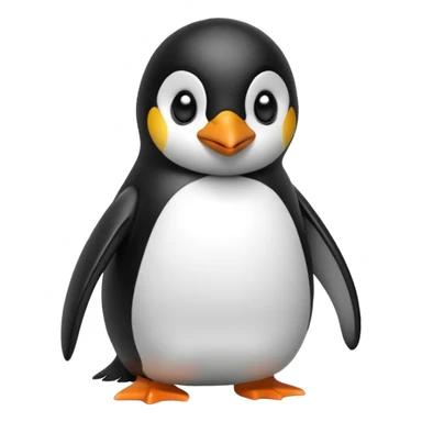 penguin in the act of pooping sticker