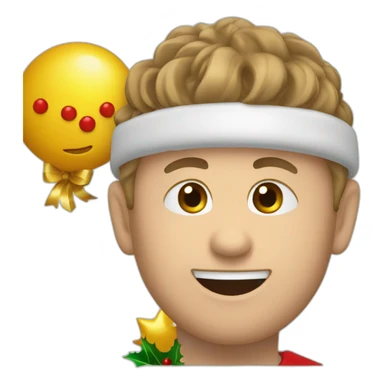 merry christmas handball player sticker