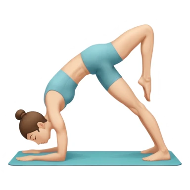 yoga bending backwards sticker
