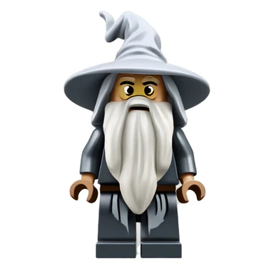 LEGO GANDALF MINIFIGURE LOOKING DISAPOINTED  sticker