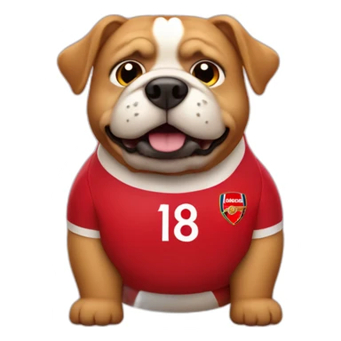 Arsenal football club fat dog sticker