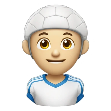 Chèvre qui hurle avec un ballon de handball sticker