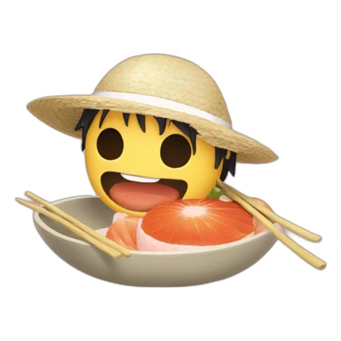 Luffy eat narutomaki sticker