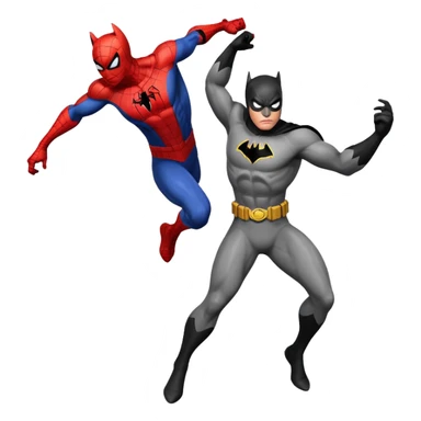 Batman and spiderman sticker