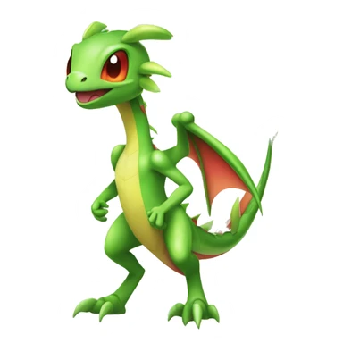Full body cute edgy shiny colorful Fairy-Flygon-Scyther-grovyle sticker