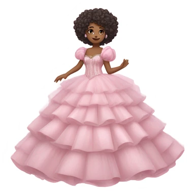 Soft fluffy pink princess dress sticker
