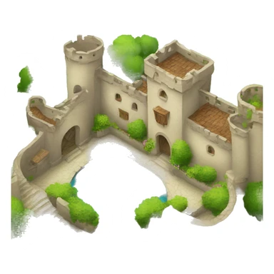 farytale Castele with courtyard sticker