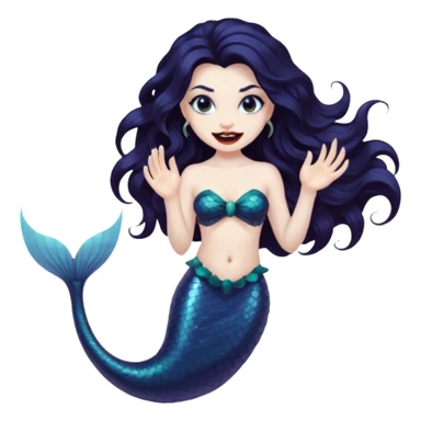 A black mermaid who is also a vampire  sticker