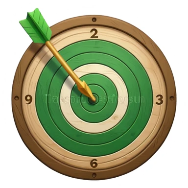 A target with an arrow in the center sticker