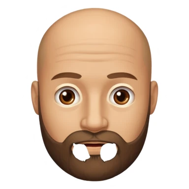 men without winkles with beard almost bald not so old sticker