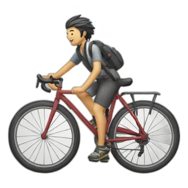 Shizu en bicicleta sticker