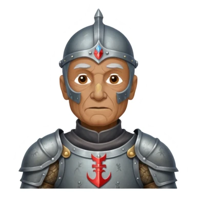 elderly tattooed knight sticker