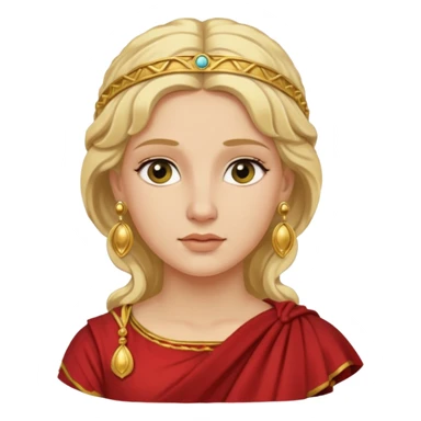 Ancient Roman woman with earrings and blonde hair sticker