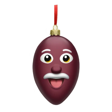 Burgundy Christmas ornaments sticker