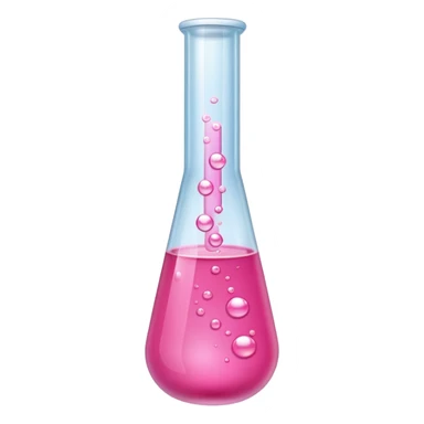 pink liquid in test tube simple bubbling sticker
