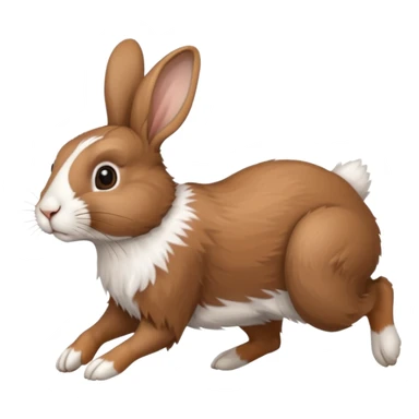 High resolution of a running farm rabbit sticker