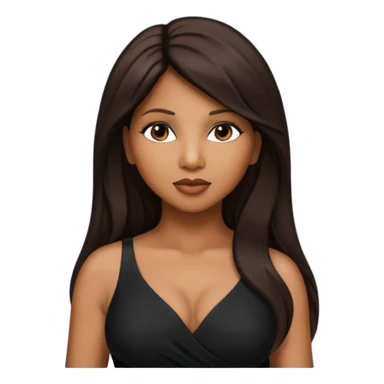 Toni Braxton with dark brown long hair  sticker