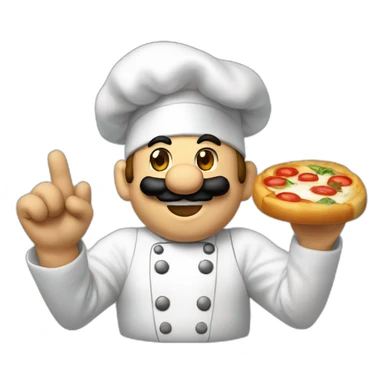 Super Mario as a Chef gesturing a kiss of approval sticker