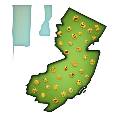 The state of New Jersey map sticker