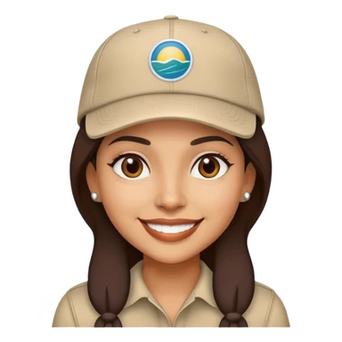 stylish latin-american woman wearing a cap and smiling sticker