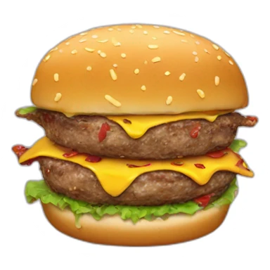 decomposed burger sticker