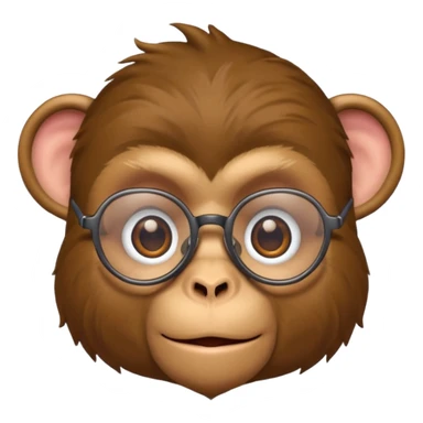 monkey with specs sticker