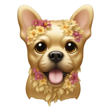 Golden frig with floral pattern on its body  sticker
